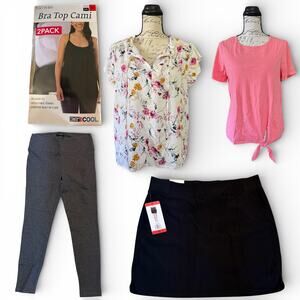 32 Degrees Buffalo Max & Mia Nautica Shirt Skort Legging Lot Medium